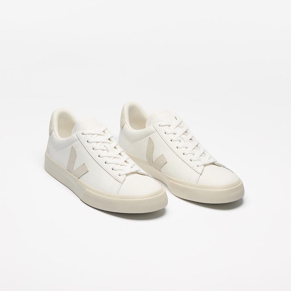 Veja Campo Chromefree Leather Sneakers White Sz: 39 - Picture 2 of 13